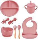 Kit Introdução Alimentar Bebe 8 Peças Silicone Iniciação