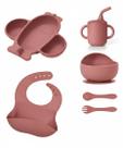 Kit Introdução Alimentar De Silicone Para Bebê Formato Avião