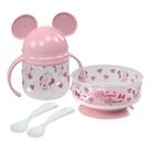 Kit Introdução Alimentar Infantil Prato Ventosa Copo Alça 260ml 2 Colher Disney Plasutil