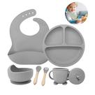 Kit Introdução Alimentar: Talheres e Prato de Silicone