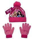 Kit Inverno Infantil Criança Estampa Personagem Boneca Menina Barbie Princesa Rosa Touca e Luvas