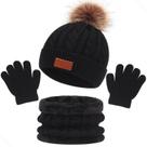 Kit inverno infantil gorro cachecol luva bebê touca de lã