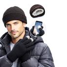 Kit Inverno Touca Gorro Lã Forrada + Luva Touch Unissex
