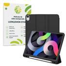 Kit iPad 10ª geração 10.9": Capa Premium Slim c/suporte para caneta + Película de vidro temperado (Preto)