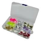Kit Isca Micro Shad Girino 3cm 51 Peças Ultra Light Robalo