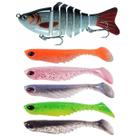 Kit Iscas Artificiais 1 Articulada + 5 de Silicone Soft bait