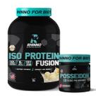 Kit Iso Protein Fusion Morango + Pré Treino Posseidon Nutrition For Bigs
