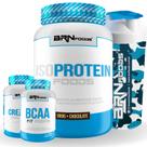 Kit IsoProtein Foods 900g + Creatine Foods 100% 300g + BCAA 100g Tangerina+ Coqueteleira BRNFOODS