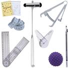 Kit Itens Fisioterapia Goniometro Martelo Buck