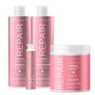 Kit Jacques Janine Hair Care Repair Shampoo 450ml Condicionador 440ml Máscara 400g Ampola 45g