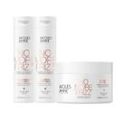 Kit Jacques Janine No More Frizz Shampoo Condicionador Leave-In 240ml Máscara Hidratação 240g