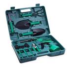 Kit Jardinagem 10 Peças Maleta Pás Sacho Tesoura Foice