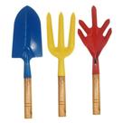 Kit Jardinagem C/ 3 Peças Cabo Madeira - 123UTIL