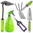 Kit Jardinagem - Enxadinha 623888, Pa Estreita 630028, Pulverizador 1,25L 647358, Sacho 3 Pontas 630088 E Tesoura Poda 605548 - PALISAD
