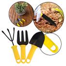 Kit Jardinagem Jardim Horta 3 Peças Com Cabo Antiderrapante Para Jardineiro