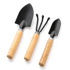 Kit Jardinagem Profissional 3 Peças Mini Pá Ancinho E Transplantador Cabo De Madeira Conjunto De Ferramentas Para Jardim e Horta flores Verduras Kit Jardinagem Profissional 3 Peças Mini Pá Ancinho E Transplantador Cabo De Madeira Conjunto De Ferramentas Para Jardim e Horta flores Verduras