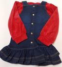 Kit Jardineira Jeans + Blusa Plush Menina Katita Kids 27120