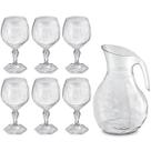 Kit Jarra 2,3L E 6 Taças 350ml Jogo De Refresco Tango Servir Água Suco UZ Kit Jarra 2,3L E 6 Taças 350ml Jogo De Refresco Tango Servir Água Suco UZ
