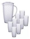 Kit Jarra 3 litros C/ 8 Copos 500ml Luxxor Paramount