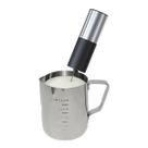 Kit Jarra Barista Inox 600ml + Mini Misturador Mixer A Pilha