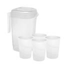Kit Jarra e Copo 5 Peças Branco - Jaguar