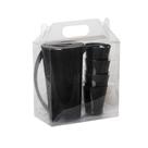 Kit Jarra Fresc Preto 2,5 Litros ( 1 Jarra Fresc/ 4 Copos Fresc 350ml) PP