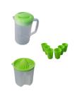 Kit jarras com 6 copos verde micromax Kit jarras com 6 copos verde micromax