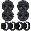 Kit JBL 2 Vias 62VMS80 Kit 4 Altos 2 Vias 320W 4 Anéis Acústicos Som Automotivo Top