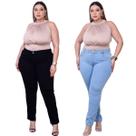 Kit Jeans de 2 Calças Básica Plus Size Premium Com Estilo Tradicional