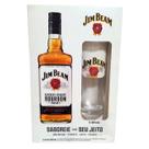 Kit Jim Beam Oficial (Bourbom White 1L + Copo Personalizado