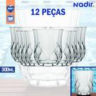 Kit Jogo 12 Copos Vidro Resistente Opera Nadir Duralex 300ml Brilhante Drink Multiuso Robusto Luxo