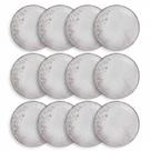 Kit Jogo 12 Pratos Fundos Tramontina Floralis Porcelana 21 cm