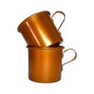 Kit Jogo 140 Caneca Copo Moscow Mule Alumínio Cor Cobre 350ml