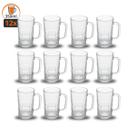 Kit Jogo 2, 4, 6, 12 Canecas De Chopp 355ml Vidro Resistente Grossa Restaurante Hotel Cerveja Buffet Bar Festa Refri Drinks Churrasco Eventos Casa