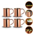 Kit Jogo 2, 4, 6, 12 Canecas Moscou Mule 420ml Inox Amordicaneca Resistente Moscow Rose Gold Eventos Casamentos Bar Hotel Restaurante Lisa Bronze
