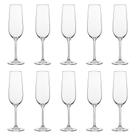 kit jogo 2 4 6 12 Taça de Cristal para Champanhe Bohemia 210ml Elegância para Brindes Cristal Refinado
