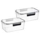 Kit Jogo 2 Potes Herméticos Organizadores De Alimentos 2,1Lt