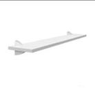 Kit Jogo 2 Prateleiras De Livro De Parede Mdf Branco 60 X 15