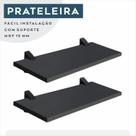 kit jogo 2 prateleiras decorativas 20 x 40 cm mdf com suporte