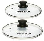Kit Jogo 2 Tampa De Vidro Avulsa 22cm 24cm