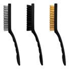 Kit Jogo 3 Escovas Limpeza Grelha Panela Rejunte Sujeira
