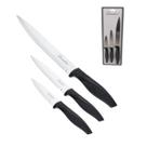 Kit Jogo 3 Facas de Cozinha Premium - Laradore Cabo Preto Kit Jogo 3 Facas de Cozinha Premium - Laradore Cabo Preto