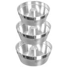 Kit Jogo 3 Formas Assadeira Redonda Bolo Pudim Alumínio Reforçado Conjunto Formas Número 161820 Kit Jogo 3 Formas Assadeira Redonda Bolo Pudim Alumínio Reforçado Conjunto Formas Número 161820