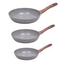 Kit Jogo 3 Frigideiras Antiaderente Ceramica Indução Com Espatula Mimo Style