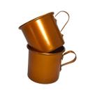 Kit Jogo 30 Caneca Copo Moscow Mule Alumínio Cor Cobre 350ml