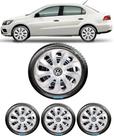 Kit Jogo 4 Calotas Esportiva Aro 13 Prata Volkswagen Carlota