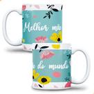 kit jogo 4 Caneca Dia das Mães Mãe Atacado Porcelana 300ml Modelo para armário cozinha