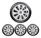 Kit Jogo 4 Carlota Esportiva Prata Aro 13 Fiat Punto Linea