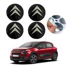 Kit Jogo 4 Emblema Adesivo para Calota Citroen Resinado 48mm