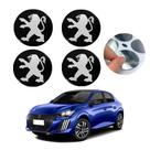 Kit Jogo 4 Emblema Adesivo para Calota Peugeot Resinado 48mm